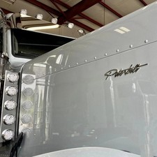 Stainless Peterbilt Emblem logos side, front of hood (Sold by the Piece) nu-1054 picture