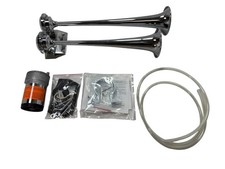 Marinco Air Horn Dual Trumpet 12V 10PSI, Chrome, OEM, NEW, 10106 picture