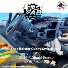 92-96 OBS Ford F-150 F-250 F-350 Knee Bolster Custom Switch Panel - 5 Rocker picture