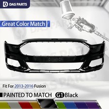 Front Bumper Cover Fascia Painted G1 Absolute Black For 2013-2016 Ford Fusion picture