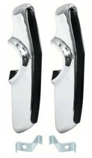 1967 67 1968  68 Chevrolet Deluxe Camaro Rear Bumper Guards Rubber Inserts Pair picture