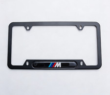 OEM M Black Stainless Steel L-o-g-o License Plate Frame SINGLE 82120010404/ picture