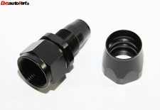 (One) 16AN AN16 Straight Swivel Oil/Fuel/Gas Line Hose End Fitting Adapter Black picture