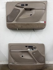 03-07 Chevy Silverado GMC Sierra Tahoe Yukon Pair Door Panels OEM Med Neutral picture