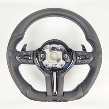 Fit For BMW F10 F11 F07 F06 F12 F01 M5 F91 Leather M Sport Steering Wheel Black picture