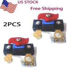 2Pc 12V 24V Battery Disconnect Terminal Switch Kill Isolator Cut Off for Car RV picture