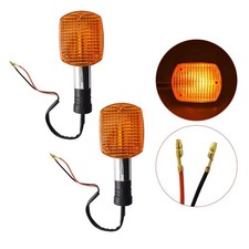 Rear Turn Signals for Honda Magna VF750C VF700C VF1100C Amber Chrome Pair 12V picture