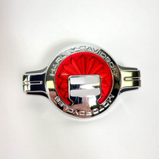 Harley Davidson Chrome Red Medallion Concho Backrest / Saddlebag Emblem 61400327 picture