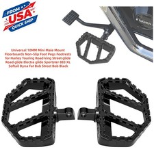 Universal 10MM Mini Male Mount Floorboards Non-Slip Foot Pegs For Harley Touring picture