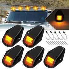 5PCS Smoked Cab Roof Amber Marker LED Lights For 1973-1997 Ford F150 F250 F350 picture