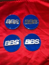 BBS Wheel Center Caps 56mm Emblem Blue Silver Logo 56.24.2012 Set 4 new picture