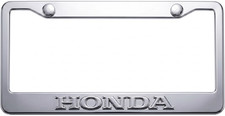 Honda 3D Red/Black/ Blue/ Chrome Script  Stainless Steel Frame picture