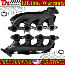 Pair Exhaust Manifolds LH+RH For 1999-2013 Chevy Silverado GMC Sierra 1500 H2 picture