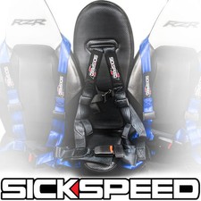 ONE MIDDLE BUMP SEAT FOR 2008-2013 RZR UTV CARBON FIBER W BLACK 4 POINT HARNESS  picture