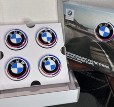 BMW 56mm FLOATING 50th Anniversary Wheel Centre Hub Caps SET of 4 36122455268 US picture