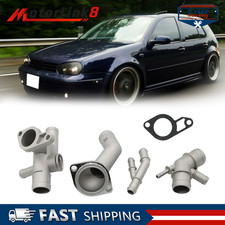 4x Cast Aluminum Coolant Flange Kit For VW MK4 Golf Jetta GLI GTI TT 1.8T picture