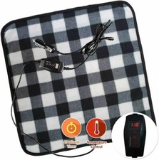 Zone Tech 12-V Car Universal Heated Travel Pad Fleece Electric Warming Seat Pad picture