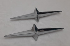 ** (2) Vintage 1950 1960s GM Pontiac Star Emblems Rat Hot Rod picture