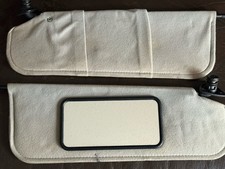 1984- 1988 Pontiac Sunvisor Sun Visors Lite Gray Cloth With Mirror picture