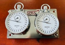 Dash Mounted Twin SEIKO ACRP 88-5061 Vintage Rally Stop Watches by Rallyequip. picture