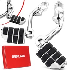 Motorcycle Highway Pegs Chrome Adjustable Foldable 1.25in Engine Guard Footrest picture