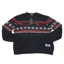 Porsche Unisex Dark Blue Knitted Christmas Cotton Pullover Sweater XXL picture