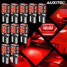 10pcs AUXITO Red T10 168 194 192 2825 LED Dome Map Wedge Light Bulbs Bright EAH picture