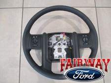 13 thru 16 Super Duty F250 F350 OEM Ford Black Leather Steering Wheel w/ Cruise picture