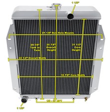 Kool Champion 3 Row All Aluminum Radiator for 1964 - 1970 Dodge A100 V8 Engine picture