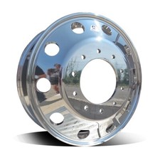 1) 19.5 X 6 ALCOA WHEELS DODGE RAM 4500/ 5500 10 LUG POLISHED 763297 FRONT/REAR picture