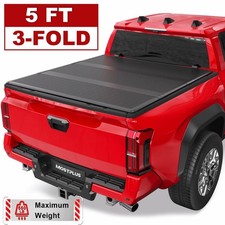 5FT Tri-Fold Fiberglass Hard Truck Bed Tonneau Cover For 2024-2026 Toyota Tacoma picture