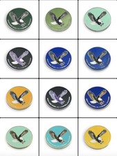 Zenith Flying Colored Eagle 2.25 Metal Chip Emblem (Sets of 4) picture