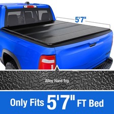 TYGER T5 Quad-Fold Alloy Hardtop Tonneau Cover for 19-26 Ram 1500 5'7