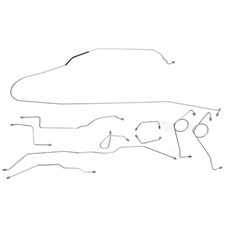 1968-71 Ford Bronco Truck 4wd Brake Line Set Tube Kit Manual Drum Brakes Steel picture