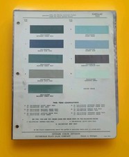1952 CADILLAC DEVILLE FLEETWOOD SIXTY-TWO SPECIAL PAINT SAMPLE SPECSHEET DITZLER picture