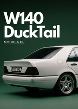 Mercedes W140 Ducktail Rear Trunk Spoiler Wing White picture