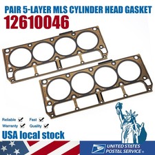 For 6.2/6.0L LQ9 LS2 L96 LS3 LS9 5-Layer MLS Cylinder Head Gaskets Pair 12610046 picture