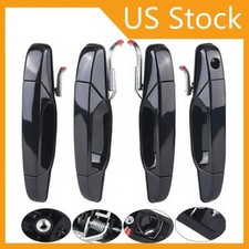 4PCS Door Handle Gloss Black Fits For 2007-2014 Chevy Tahoe Silverado GMC Yukon picture