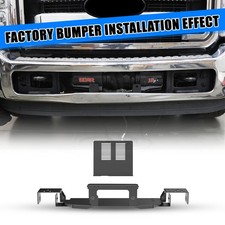 Black Heavy Duty For 11-16 Ford F250 F350 Steel Hidden Winch Mount Plate Bracket picture