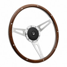 15'' Classic Laminated Wood Steering Wheel Ford Mustang Shelby AC Cobra Vintage picture