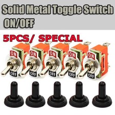 12V SPST Solid Metal Toggle Switch ON/OFF Single Pole Marine Boot Car WATERPROOF picture