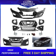 Front Bumper Cover Kit w/ Fog Lights For 2019-2023 Nissan Maxima w/ Parking Aid picture
