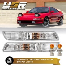 4PCS DEPO Crystal Clear Bumper Signal Lights For 1991-1995 Toyota MR2 MR-2 SW20 picture