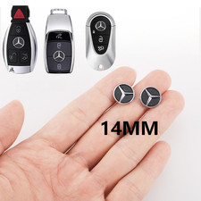 2PCS Fit For Mercedes Benz key FOB Replacement Emblem Stickers 14mm picture