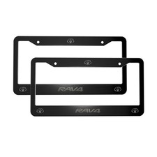 Toyota 2 Pack Stainless Steel Rust-Proof License Plate Frame Holder Black picture
