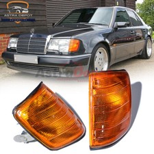 Amber Corner Lights Turn Signal Lens for 1985-1995 Mercedes W124 E500 500E 300E picture