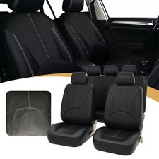 5-asientos Cubreasientos De Cuero PU Para Autos Cubre Fundas Asientos De Carros picture