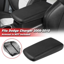 Fits 2008 2009 2010 Dodge Charger Center Console Lid Armrest Leather Cover Black picture