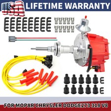 NEW HEI Distributor &Wire &Pigtail for Chrysler Dodge 273 318 V8 picture