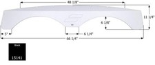 Icon 15141 Tandem Axle FENDER SKIRTS RV picture